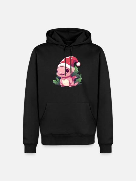 Noël Axolotl Gui - Sweat à capuche Premium bio Homme - noir