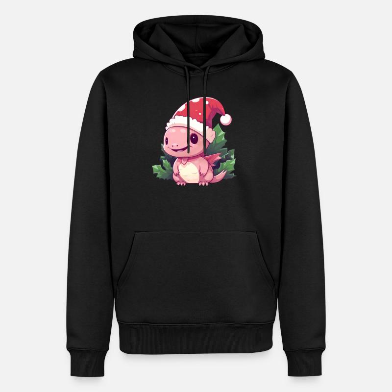 Noël Axolotl Gui - Sweat à capuche Premium bio Homme - noir
