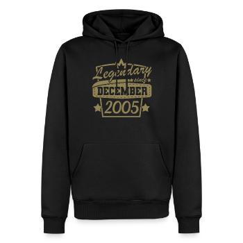 Retro Geburtstag Legendary December 2005 - Männer Premium Bio Hoodie - Schwarz - Vorne - Nico (187cm)