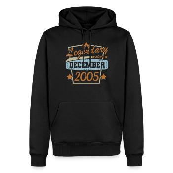 Retro Geburtstag Legendary December 2005 - Männer Premium Bio Hoodie - Schwarz - Vorne - Nico (187cm)