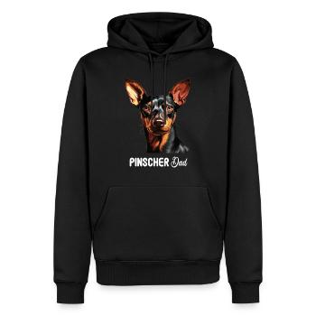 Pinscher - Men’s Premium Organic Hoodie - black - Front - Nico (187cm)