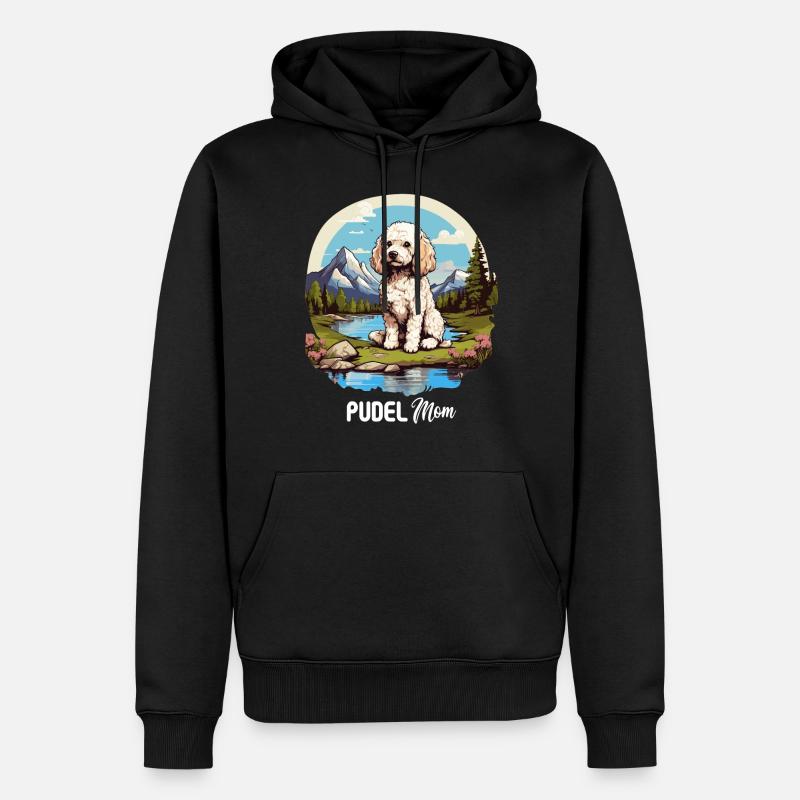 Pudel - Männer Premium Bio Hoodie - Schwarz