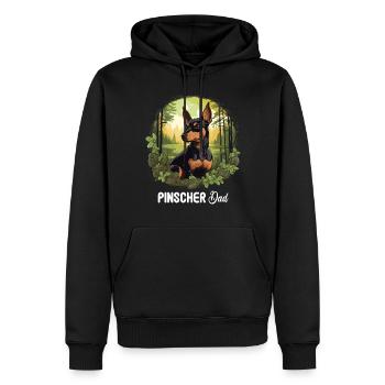 Pinscher - Men’s Premium Organic Hoodie - black - Front - Nico (187cm)