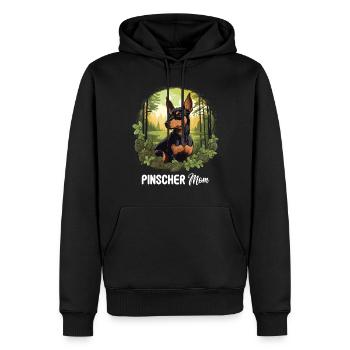 Pinscher - Men’s Premium Organic Hoodie - black - Front - Nico (187cm)