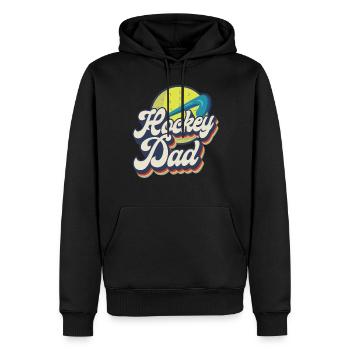 Field Hockey Dad Retro Hockey Dad - Männer Premium Bio Hoodie - Schwarz - Vorne - Nico (187cm)