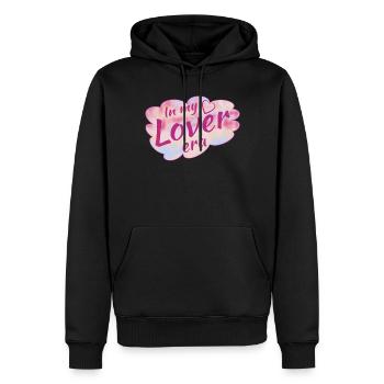 CŒUR DE NUAGE À L’ÉPOQUE DE MON AMANT - Sweat à capuche Premium bio Homme - noir - Devant - Nico (187cm)