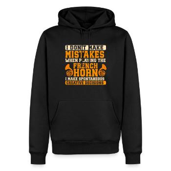 Französischer Horn -Spieler Hornist Messing Musik - Männer Premium Bio Hoodie - Schwarz - Vorne - Nico (187cm)