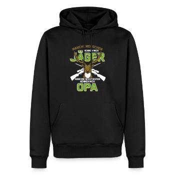 Wild Jäger Opa Geschenk für Großvater Jagd - Männer Premium Bio Hoodie - Schwarz - Vorne - Nico (187cm)