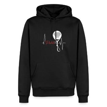 Padel Fan Sportler Geschenk für Padel Tennis - Männer Premium Bio Hoodie - Schwarz - Vorne - Nico (187cm)
