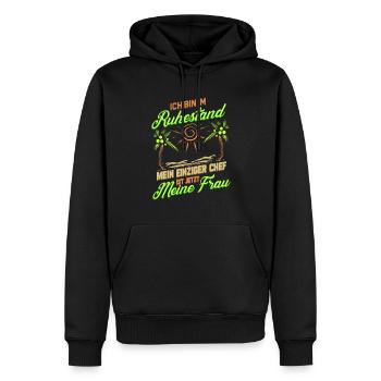 Ruhestand Lustig für Rentner Ehemann Opa Abschied - Männer Premium Bio Hoodie - Schwarz - Vorne - Nico (187cm)