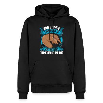 Ameisenbär denkt an mich Ameisenfresser - Männer Premium Bio Hoodie - Schwarz - Vorne - Nico (187cm)