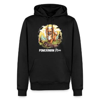 Pomeranian - Männer Premium Bio Hoodie - Schwarz - Vorne - Nico (187cm)