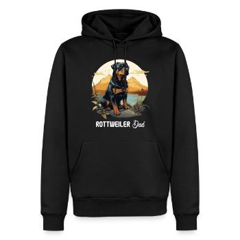 Rottweiler - Sweat à capuche Premium bio Homme - noir - Devant - Nico (187cm)