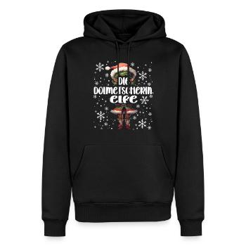 Weihnachtsoutfit Dolmetscherin Wichtel - Männer Premium Bio Hoodie - Schwarz - Vorne - Nico (187cm)
