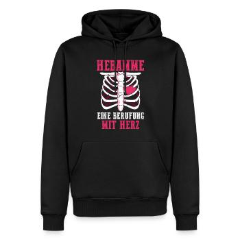 Geburtshelferin Hebamme - Männer Premium Bio Hoodie - Schwarz - Vorne - Nico (187cm)