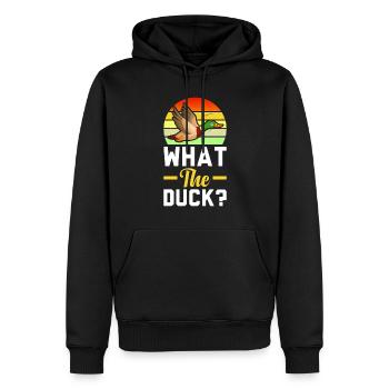 What the Duck Is Going On Ducks Flying - Men’s Premium Organic Hoodie - black - Front - Nico (187cm)