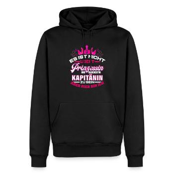 Kapitänin Geschenk für Segelboot Käptn Segeln - Männer Premium Bio Hoodie - Schwarz - Vorne - Nico (187cm)