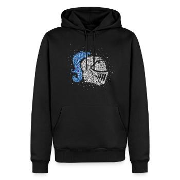 Casque d’armure de chevalier Casque de chevalier médiéval - Sweat à capuche Premium bio Homme - noir - Devant - Nico (187cm)