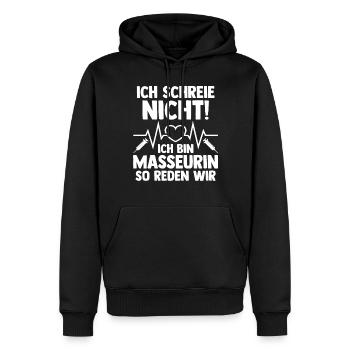 Physiotherapeutin Massage Masseurin - Männer Premium Bio Hoodie - Schwarz - Vorne - Nico (187cm)