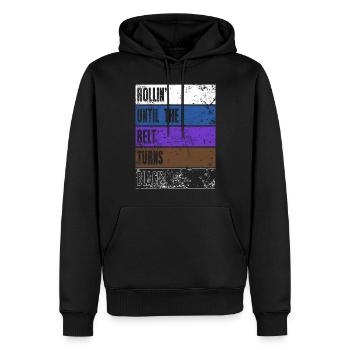 Ceinture de Jiu Jitsu Brésilien Couleurs Cadeau BJJ - Sweat à capuche Premium bio Homme - noir - Devant - Nico (187cm)
