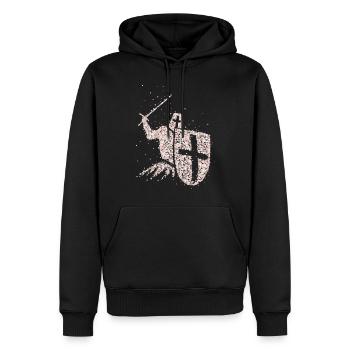Ritter Kreuzritter Tempelritter Ritterrüstung - Männer Premium Bio Hoodie - Schwarz - Vorne - Nico (187cm)