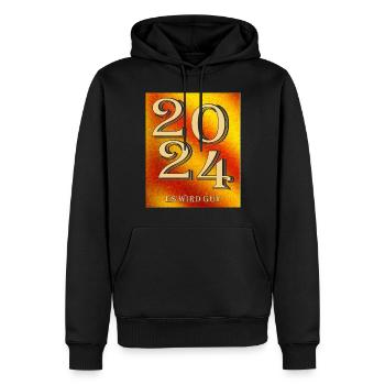 2024 ES WIRD GUT - Männer Premium Bio Hoodie - Schwarz - Vorne - Nico (187cm)