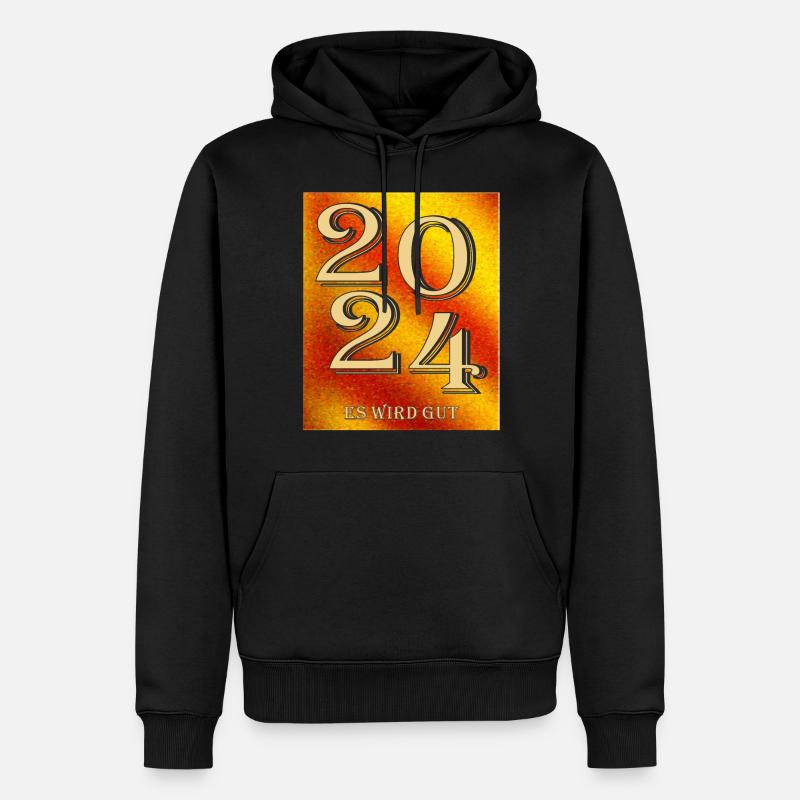 2024 ES WIRD GUT - Männer Premium Bio Hoodie - Schwarz
