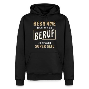 HEBAMME NICHT NUR EIN BERUF - Männer Premium Bio Hoodie - Schwarz - Vorne - Nico (187cm)