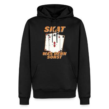 SKAT QUOI D’AUTRE - Sweat à capuche Premium bio Homme - noir - Devant - Nico (187cm)