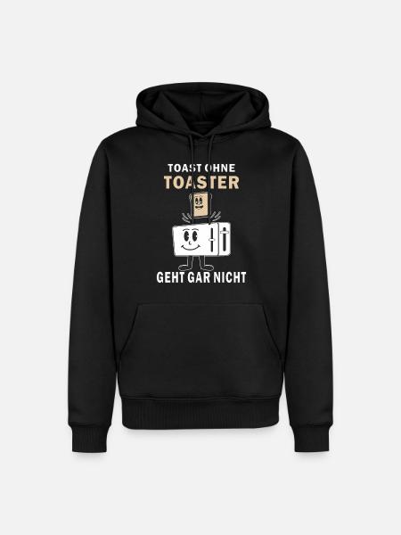 TOAST OHNE TOASTER - Männer Premium Bio Hoodie - Schwarz
