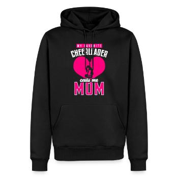 Cheer Maman Pom-pom girl Maman pom-pom girl - Sweat à capuche Premium bio Homme - noir - Devant - Nico (187cm)