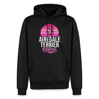 Airedale Terrier Gifts - Männer Premium Bio Hoodie - Schwarz - Vorne - Nico (187cm)