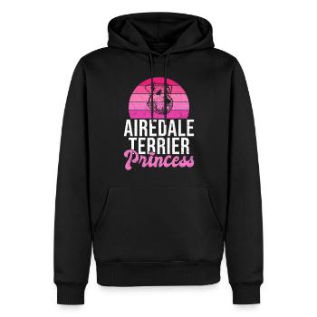 Airedale Terrier Gifts - Männer Premium Bio Hoodie - Schwarz - Vorne - Nico (187cm)
