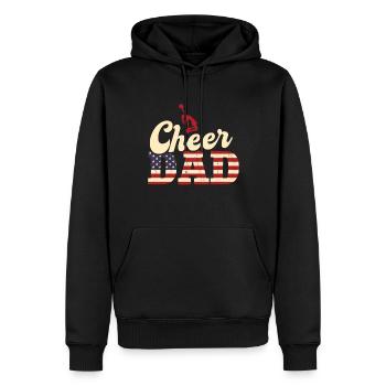 Cheer Papa Pom-pom girl Papa - Sweat à capuche Premium bio Homme - noir - Devant - Nico (187cm)
