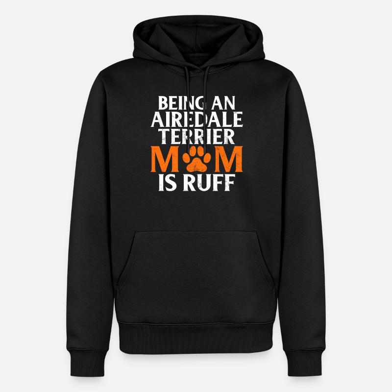 Cadeaux Airedale Terrier - Sweat à capuche Premium bio Homme - noir