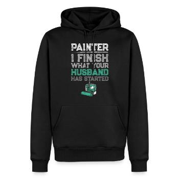 House Painter Decorator Painter I - Männer Premium Bio Hoodie - Schwarz - Vorne - Nico (187cm)