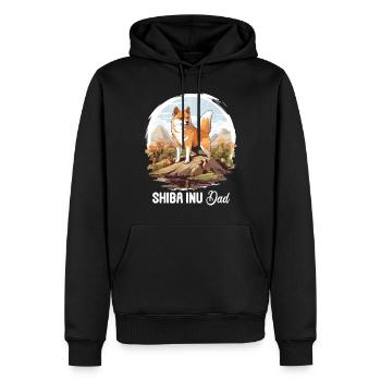 Shiba Inu - Männer Premium Bio Hoodie - Schwarz - Vorne - Nico (187cm)