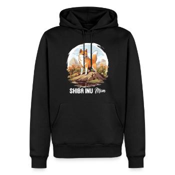Shiba Inu - Männer Premium Bio Hoodie - Schwarz - Vorne - Nico (187cm)