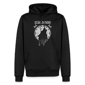 Schildmaid Wikinger Odins Wolf Wölfe Winkingerin - Männer Premium Bio Hoodie - Schwarz - Vorne - Nico (187cm)