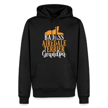 Airedale Terrier Gifts - Männer Premium Bio Hoodie - Schwarz - Vorne - Nico (187cm)