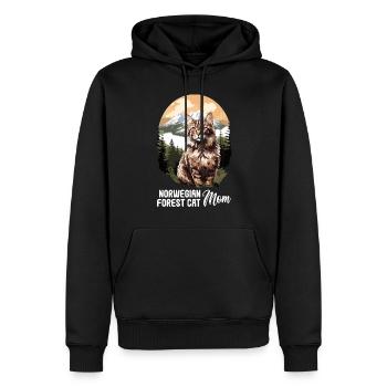 Norwegian Forest Cat - Männer Premium Bio Hoodie - Schwarz - Vorne - Nico (187cm)