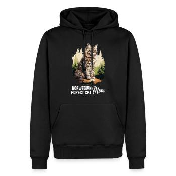 Norwegian Forest Cat - Männer Premium Bio Hoodie - Schwarz - Vorne - Nico (187cm)