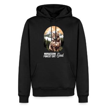 Norwegian Forest Cat - Männer Premium Bio Hoodie - Schwarz - Vorne - Nico (187cm)