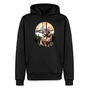 Norwegian Forest Cat - Männer Premium Bio Hoodie - Schwarz - Vorne - Nico (187cm)