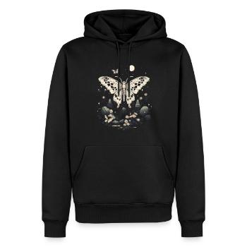 Fairycore Cottagecore Papillon Fée Grunge - Sweat à capuche Premium bio Homme - noir - Devant - Nico (187cm)
