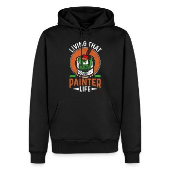 House Painter Decorator Living - Männer Premium Bio Hoodie - Schwarz - Vorne - Nico (187cm)