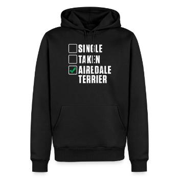 Airedale Terrier Gifts - Männer Premium Bio Hoodie - Schwarz - Vorne - Nico (187cm)