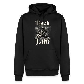 Rock My Life Vintage Retro 80s Music Lets - Men’s Premium Organic Hoodie - black - Front - Nico (187cm)
