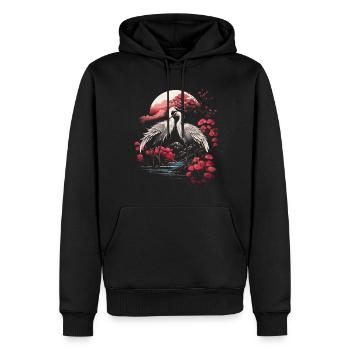 Japanischer Vogel Natur Japan Kultur Wildtiere - Männer Premium Bio Hoodie - Schwarz - Vorne - Nico (187cm)