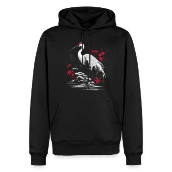 Japanischer Vogel Natur Japan Kultur Wildtiere - Männer Premium Bio Hoodie - Schwarz - Vorne - Nico (187cm)